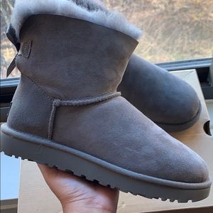 UGG Mini Bailey Bow II Boot 7 Gray